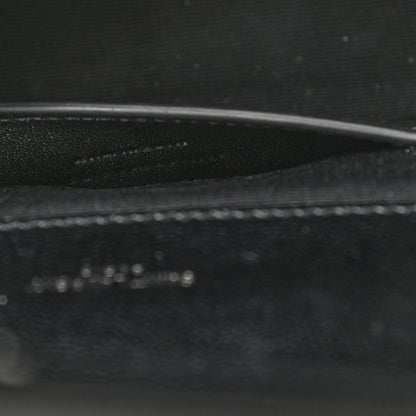 Saint Laurent Grain De Poudre Textured Mixed Matelasse Triquilt Small Monogram Satchel Black 6 of 11