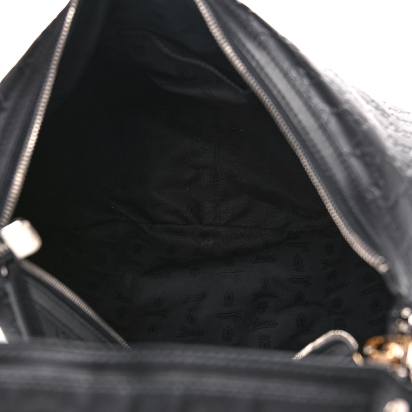 Guccissima Large GG Twins Hobo Black