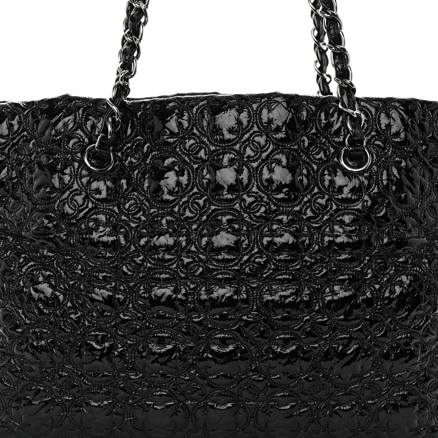 Chanel Vinyl Rock in Moscow Tote Black 10 of 12