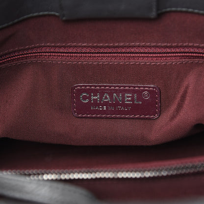 Chanel Calfskin Stitched Large Boy Shopping Tote Grey 6 of 19