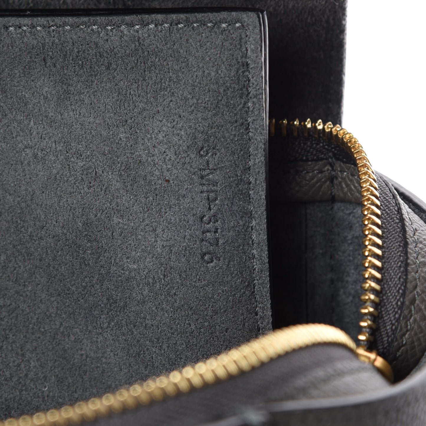 Baby Grained Calfskin Micro Belt Bag Grey
