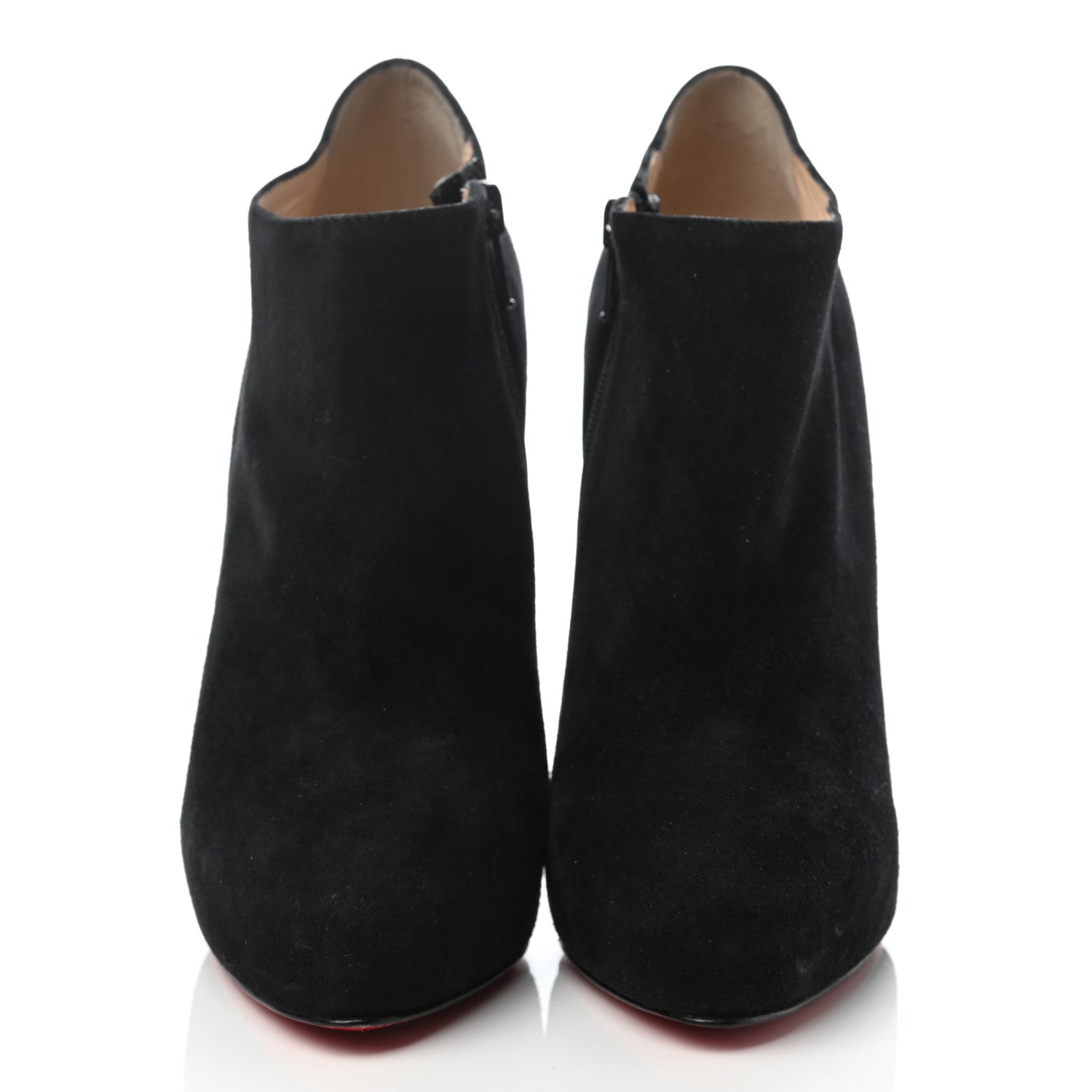 Christian Louboutin Suede Vicky 140 Ankle Booties 37 Black 2 of 7