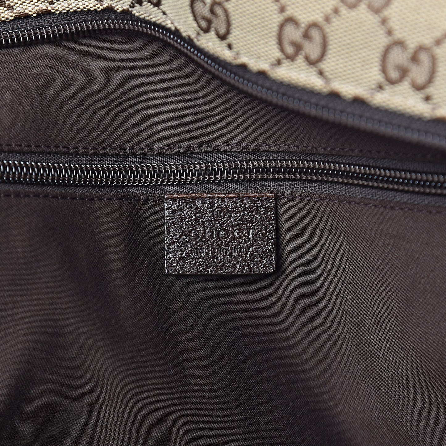 GG Monogram Web Large Collapsible Carry On Duffle Beige Brown
