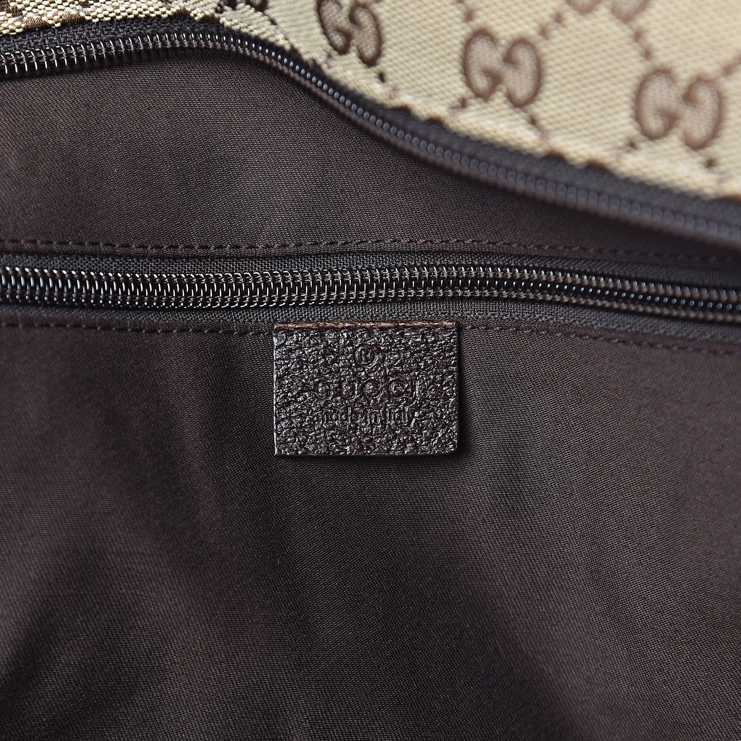 Gucci GG Monogram Web Large Collapsible Carry On Duffle Beige Brown 5 of 13