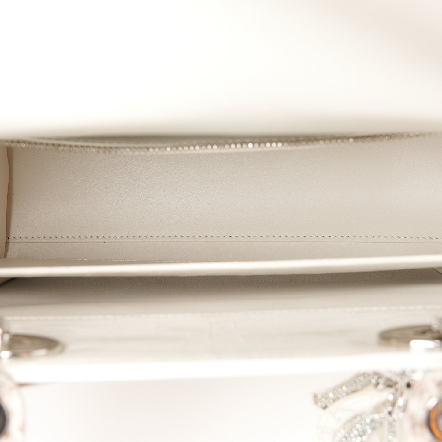 Niloticus Crocodile Himalaya Crystal Medium Lady Dior White