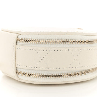 Chanel Caviar Quilted Round Handle With Care Vanity With Chain White 11 of 12