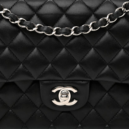 Chanel Lambskin Quilted Medium Double Flap Black 9 of 12