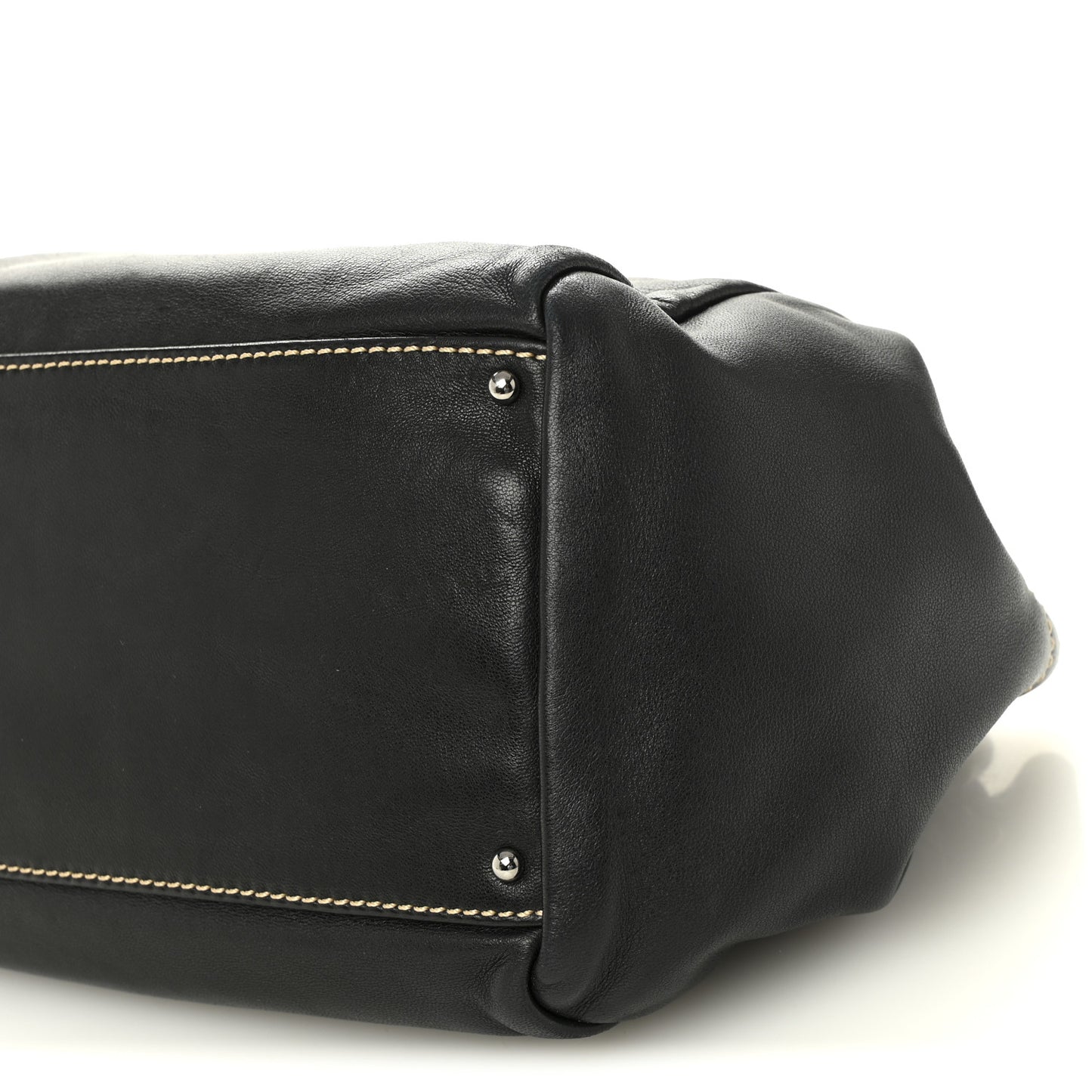 Lambskin Lax Accordion Shoulder Bag Black