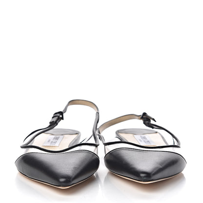 Jimmy Choo Kid PVC Erin Slingback Flats 39 Black 2 of 10