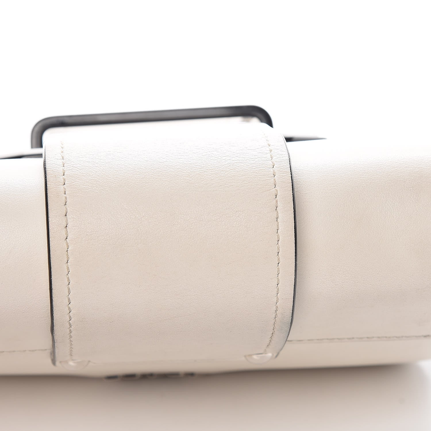 Prada City Calf Plex Ribbon Bag White Black 27 of 30
