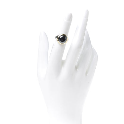 Tiffany Sterling Silver 18K Yellow Gold Hematite Ring 48 4.5 3 of 14