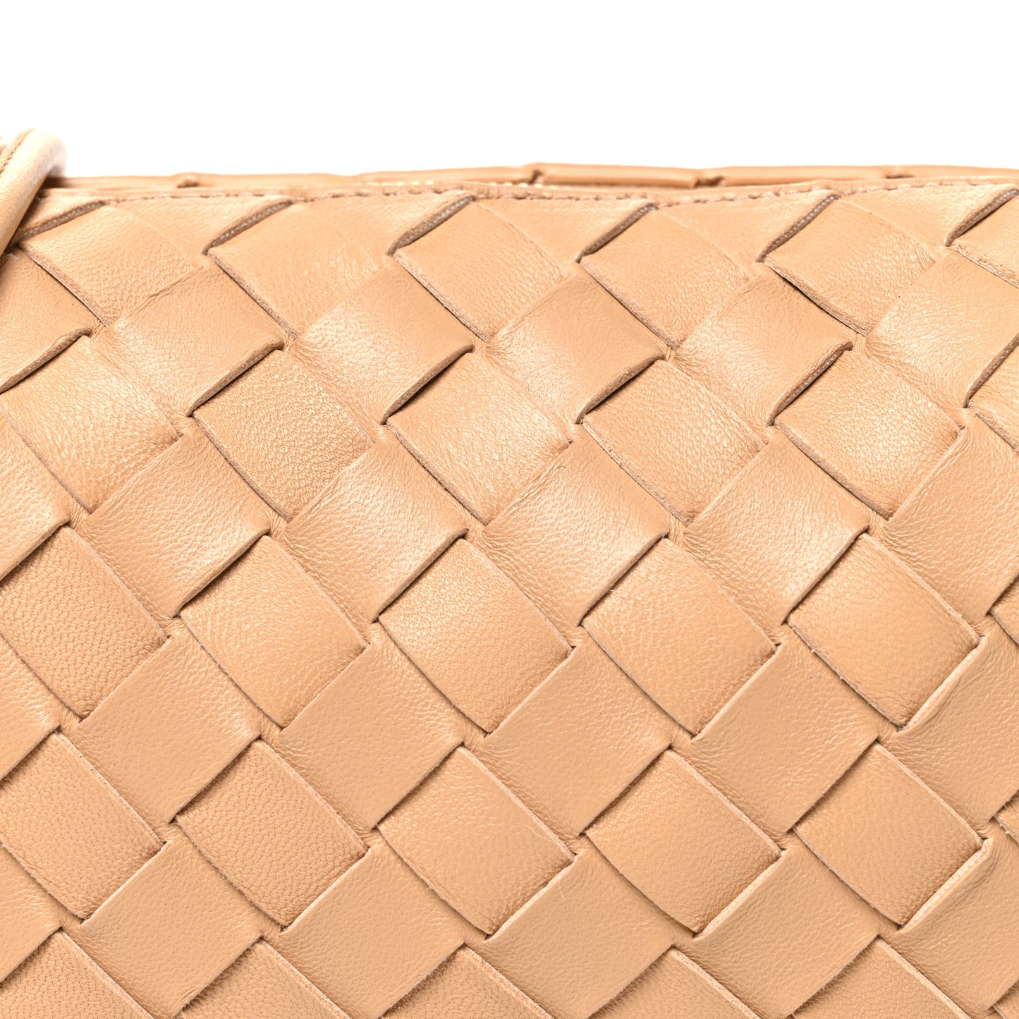 Nappa Intrecciato Mini Loop Camera Bag Almond