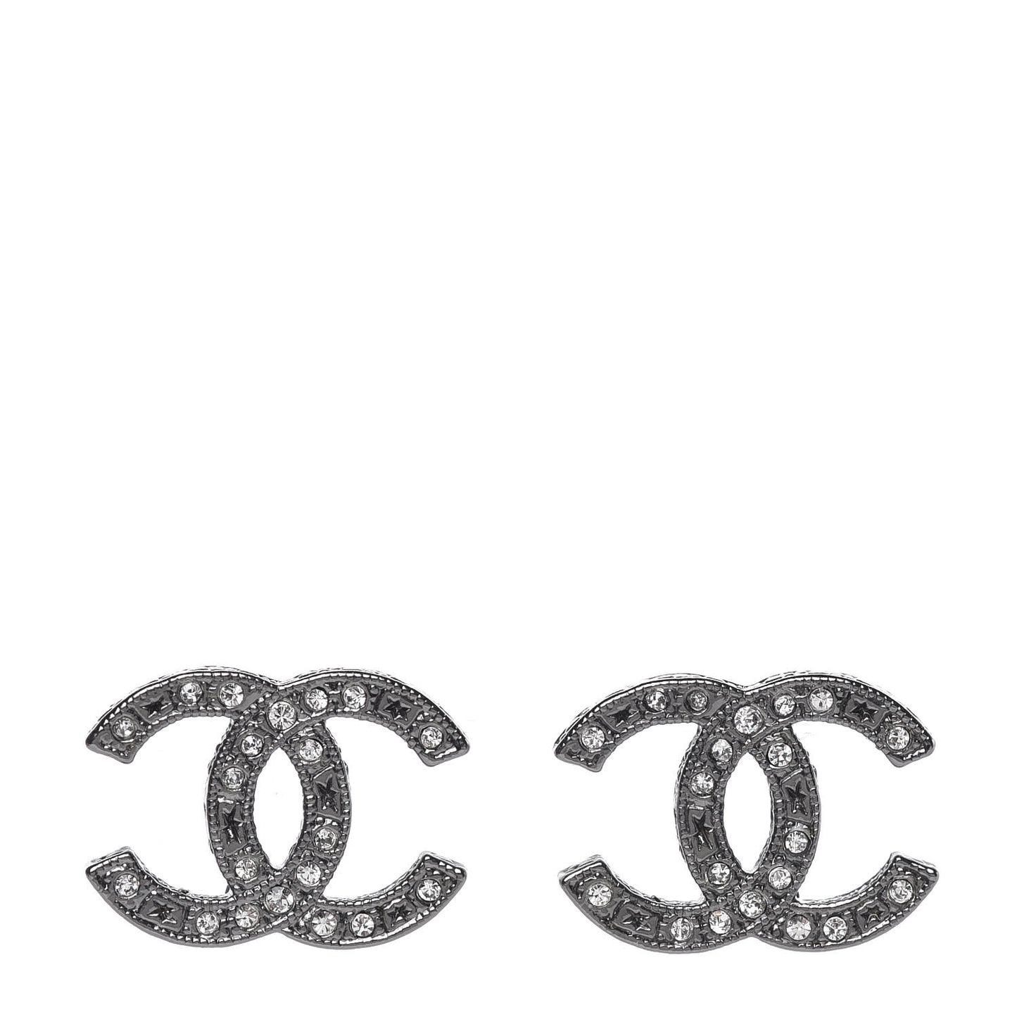 Ruthenium Crystal CC Earrings