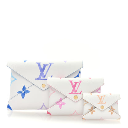 Louis Vuitton Monogram Giant By The Pool Kirigami Pochette Set Blue Rose Beige 1 of 7