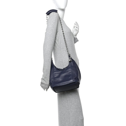 Nappa Small Squeeze Bag Abyss Blue
