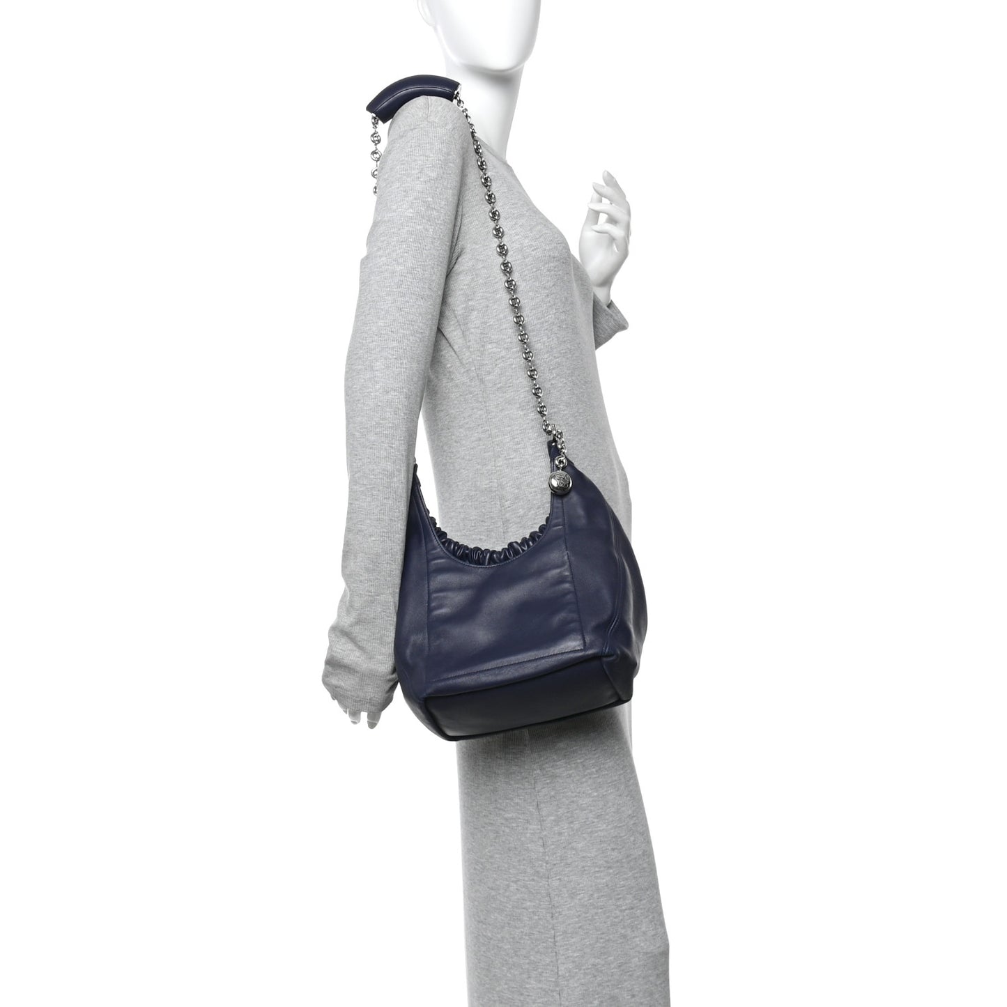 Nappa Small Squeeze Bag Abyss Blue