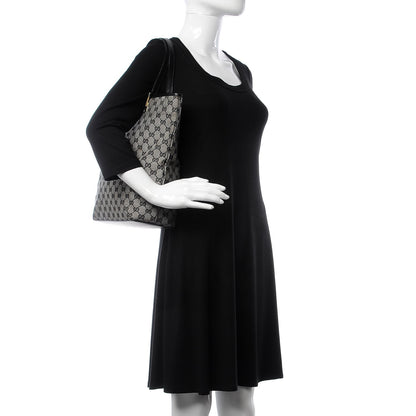 Gucci Monogram Large Bucket Tote Black 2 of 14