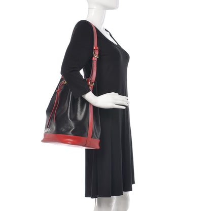 Louis Vuitton Epi Bi-Color Noe Castillan Red Black 2 of 8