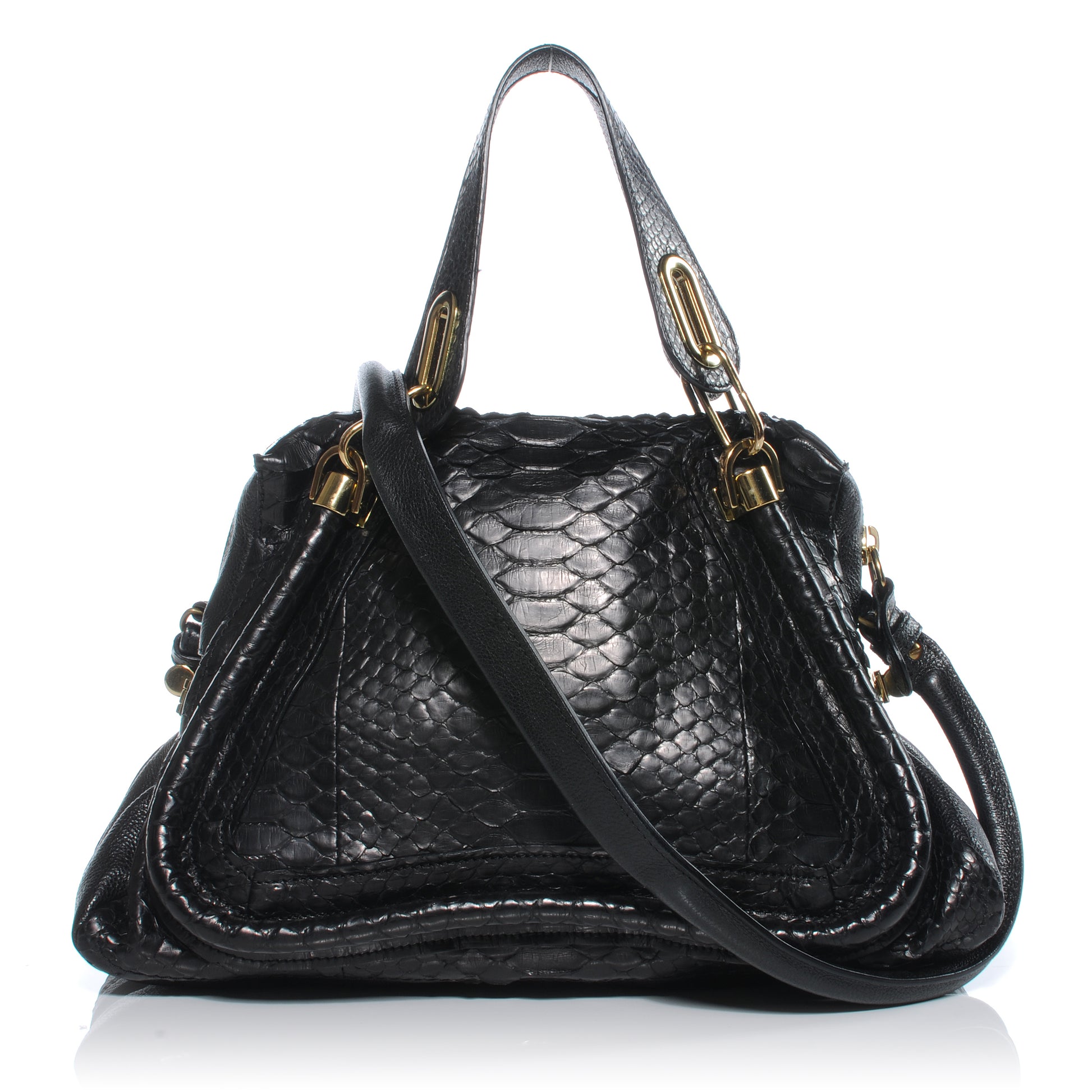 Chloe Python Medium Paraty Black 1 of 8