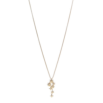 David Yurman 18K Yellow Gold Diamond Starburst Constellation Drop Necklace 1 of 5
