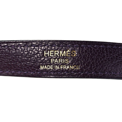 Hermes Chevre Mysore Horseshoe Kelly Sellier 25 Raisin Gris Perle 7 of 10