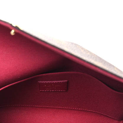 Louis Vuitton Monogram Pochette Felicie Chain Wallet Fuchsia 6 of 12
