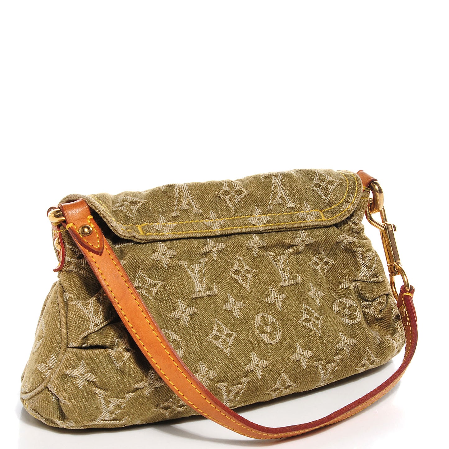 Monogram Denim Mini Pleaty Lichen