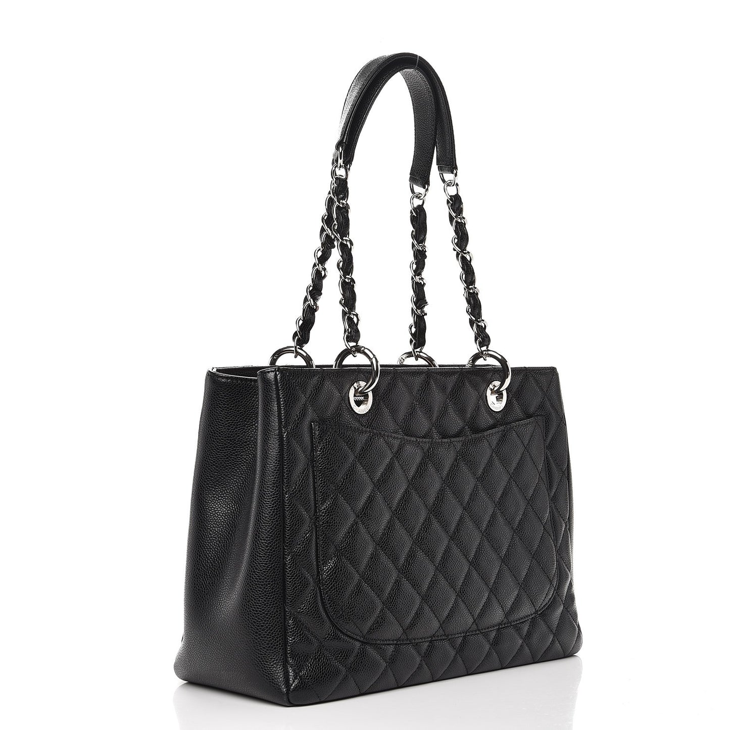 Caviar Quilted Grand Shopping Tote GST Black
