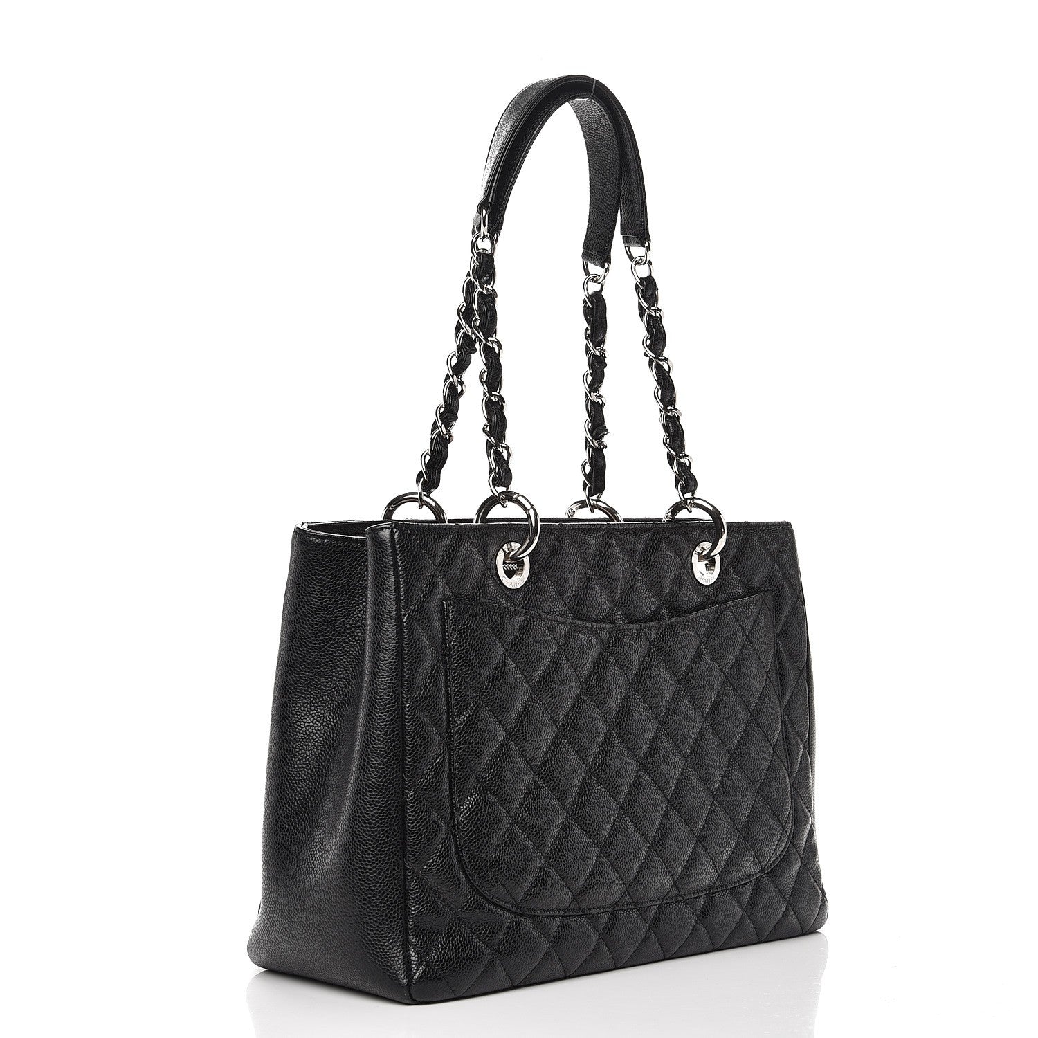 Chanel Caviar Quilted Grand Shopping Tote GST Black 3 of 8