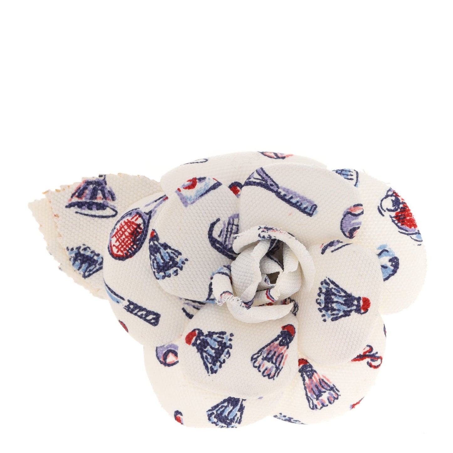 Canvas Camellia Brooch Multicolor