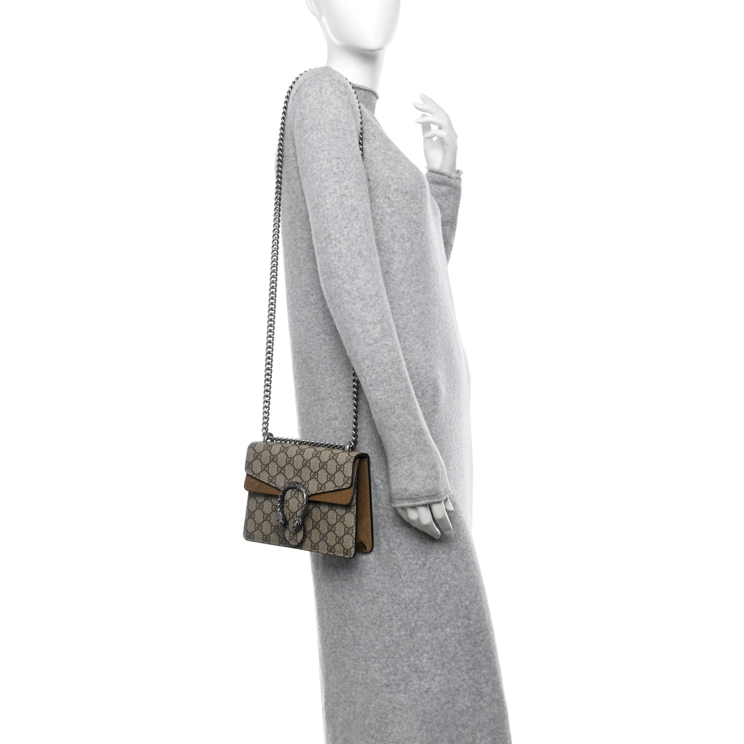GG Supreme Monogram Mini Dionysus Shoulder Bag Taupe