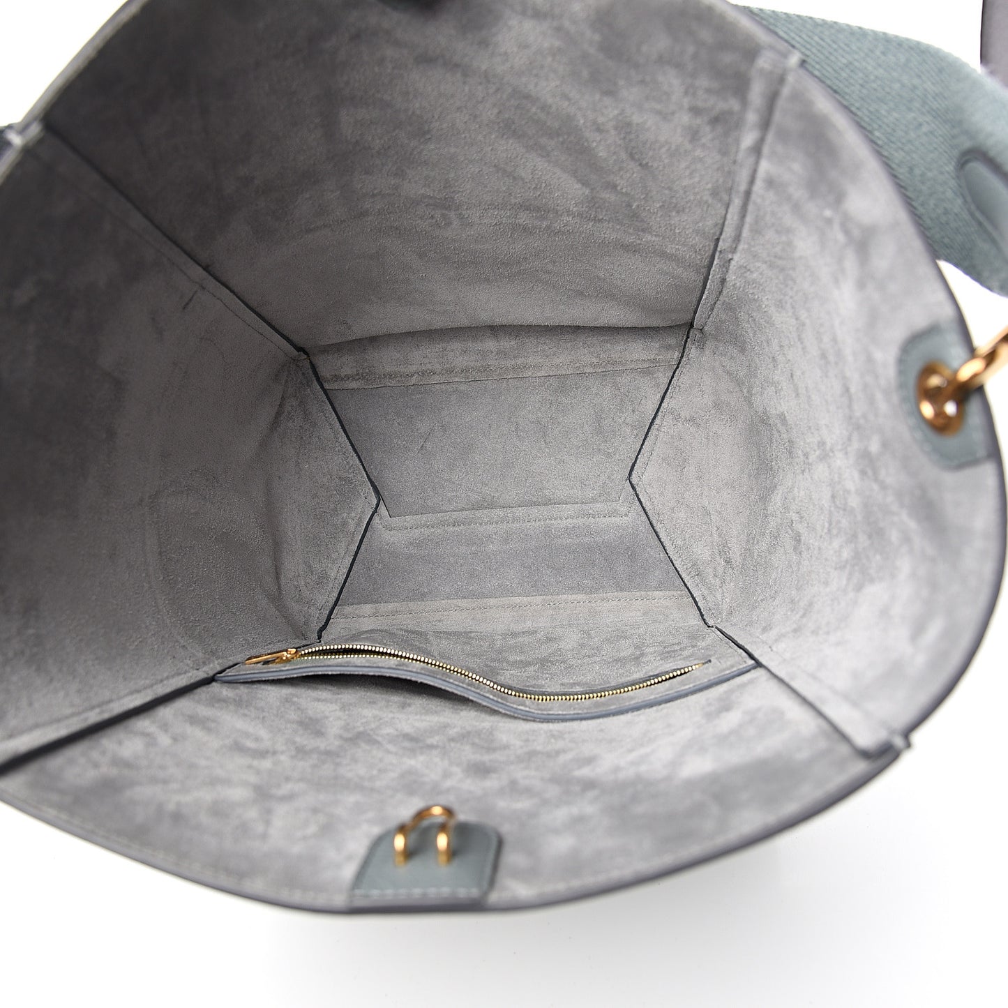 Soft Grained Calfskin Sangle Bucket Bag Storm