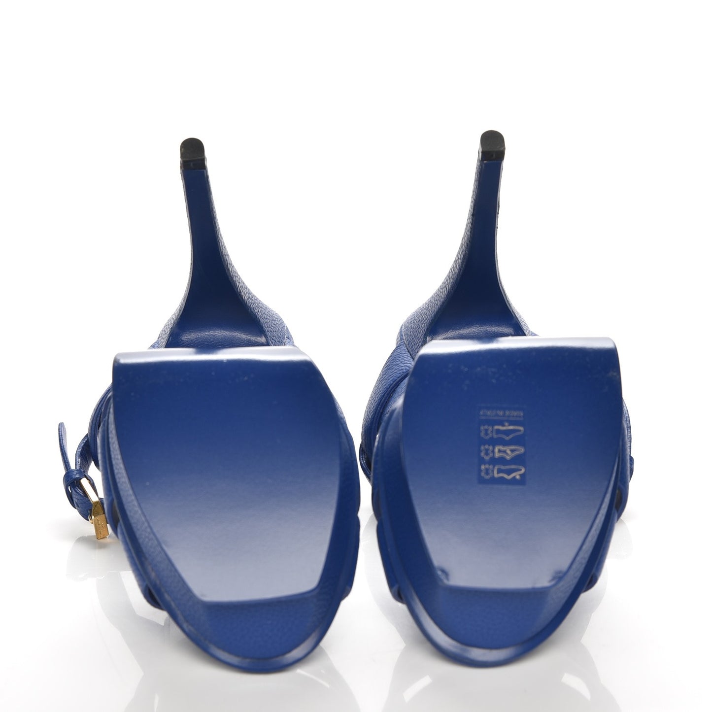 Calfskin Tribute 105 Platform Sandals 35 Royal Blue
