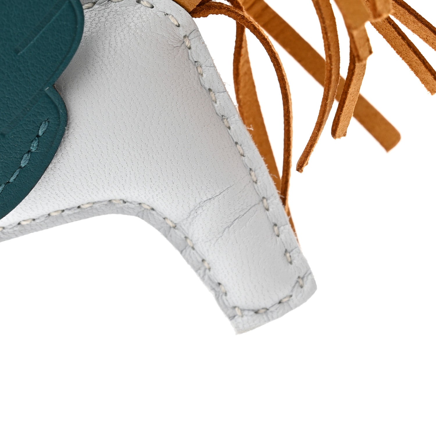 Hermes Milo Lambskin Grigri Rodeo Pegase Horse Bag Charm PM Bleu Brume Sesame Vert Bosphore 6 of 7