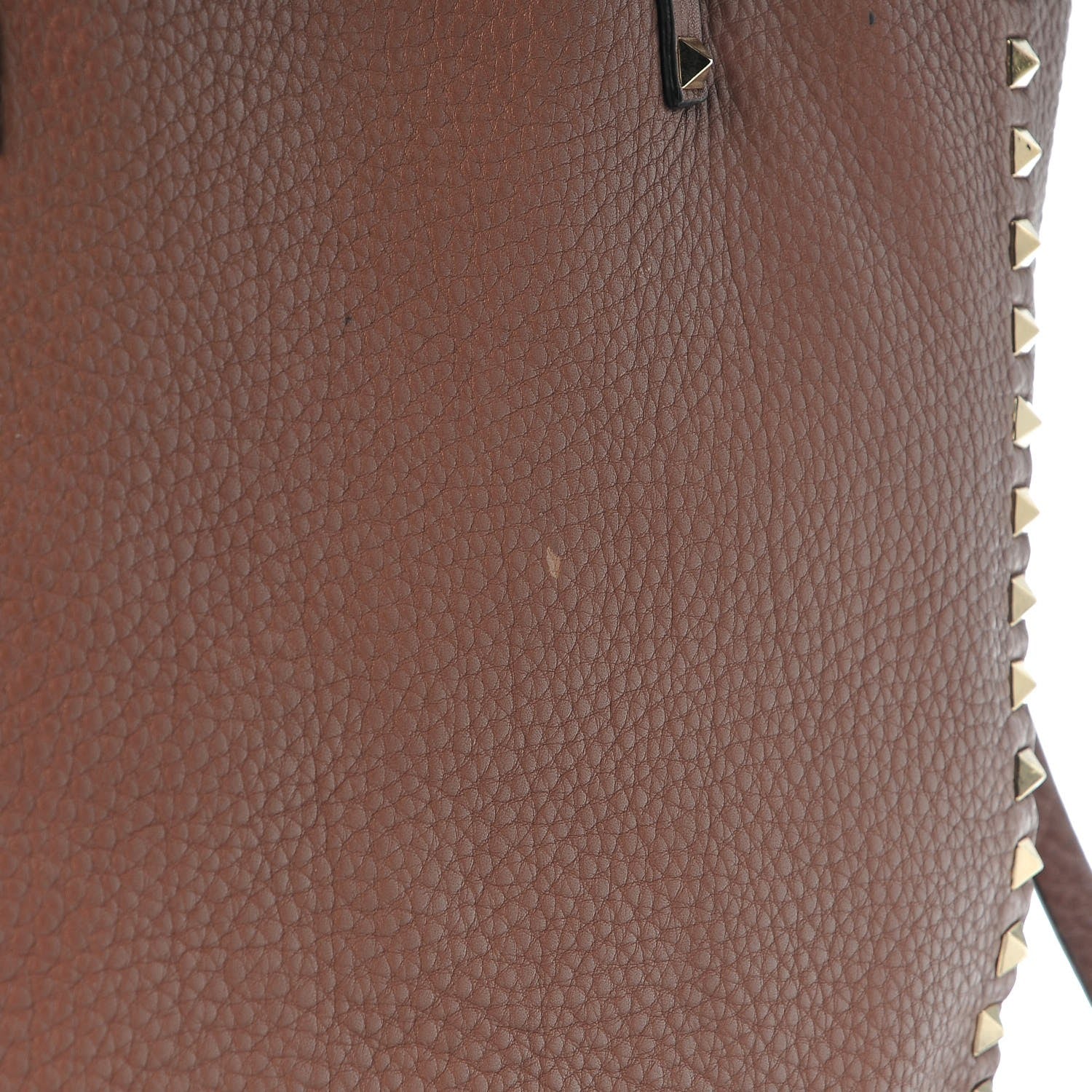 Valentino Garavani Grained Calfskin Medium Rockstud Reversible Tote Dark Rose Grey 15 of 16