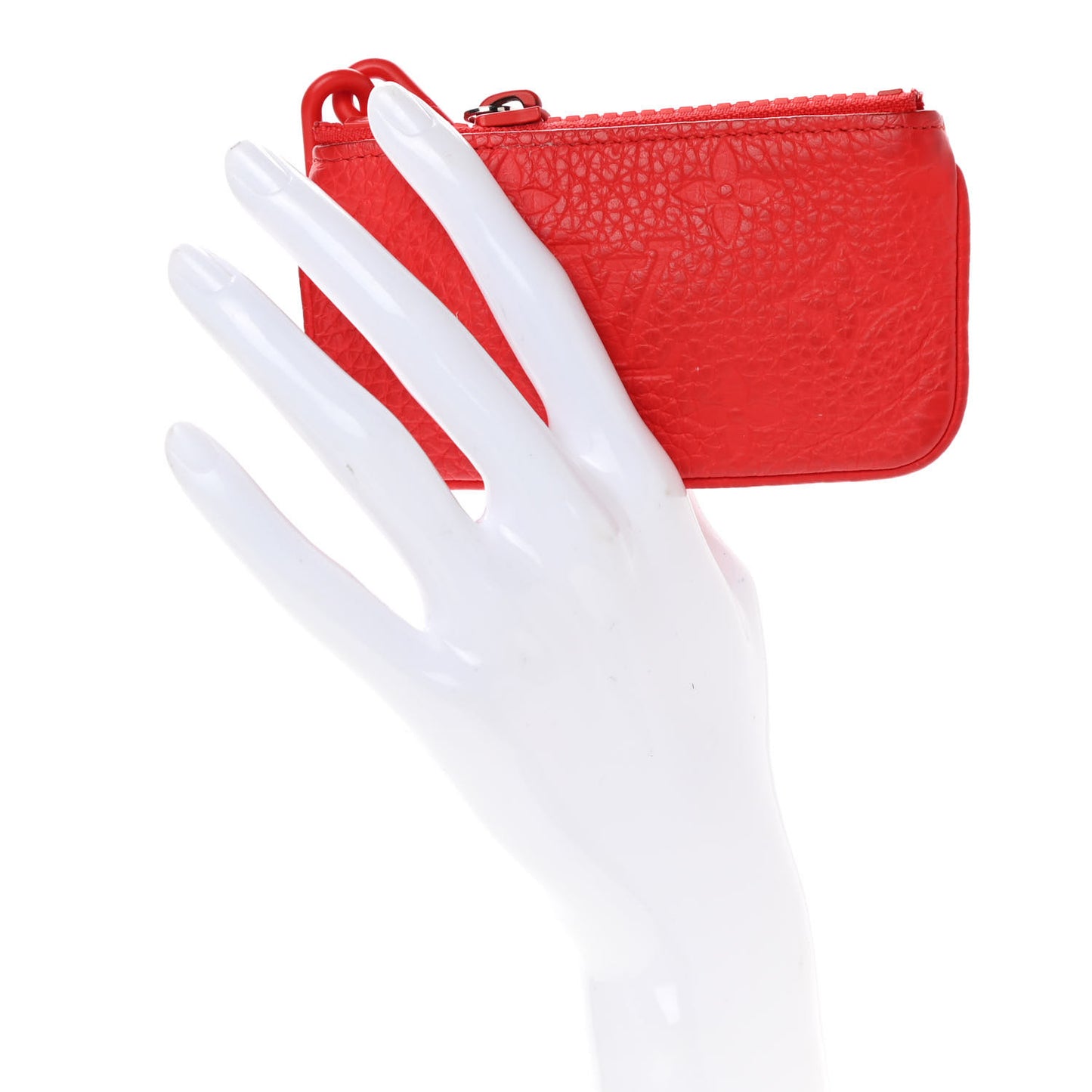 Taurillon Monogram Solar Ray Key Pouch Rouge