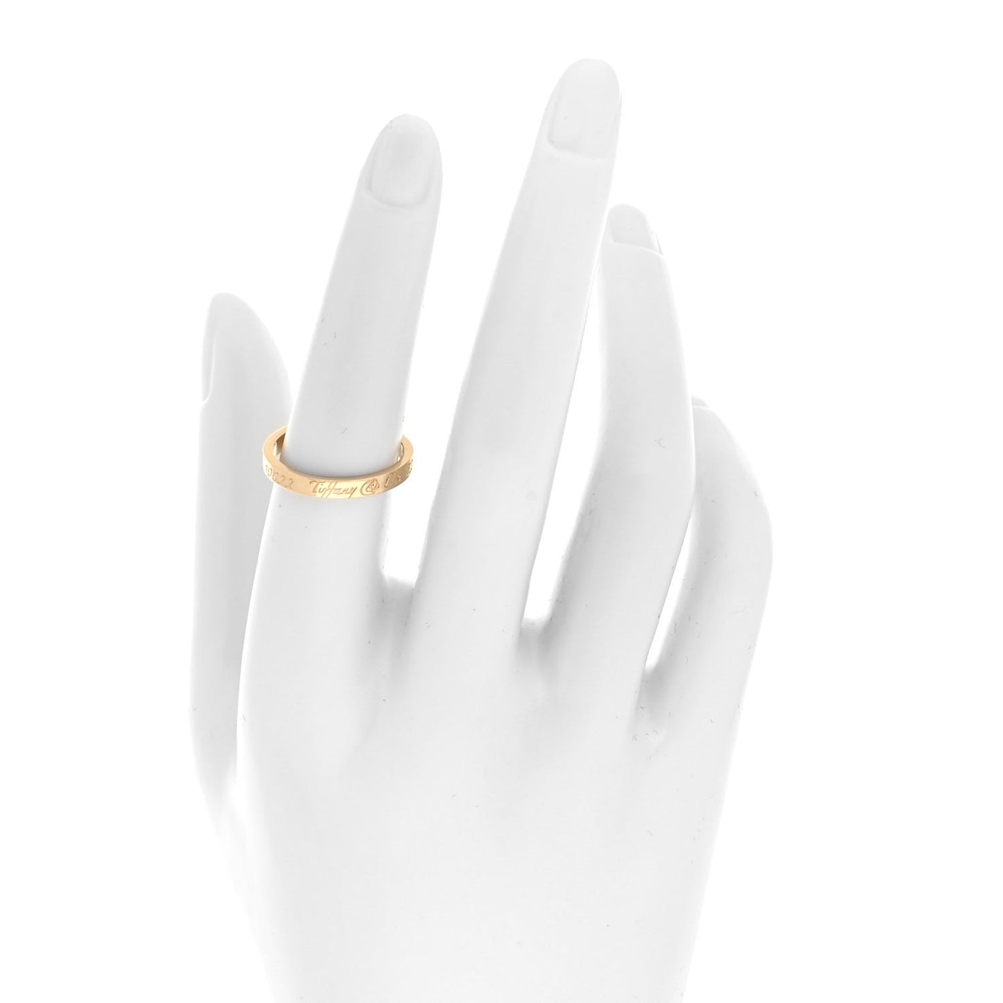 18K Yellow Gold Notes Fifth Avenue New York Ring 54 7