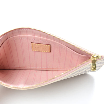 Louis Vuitton Damier Azur Neverfull MM GM Pochette Rose Ballerine 4 of 7