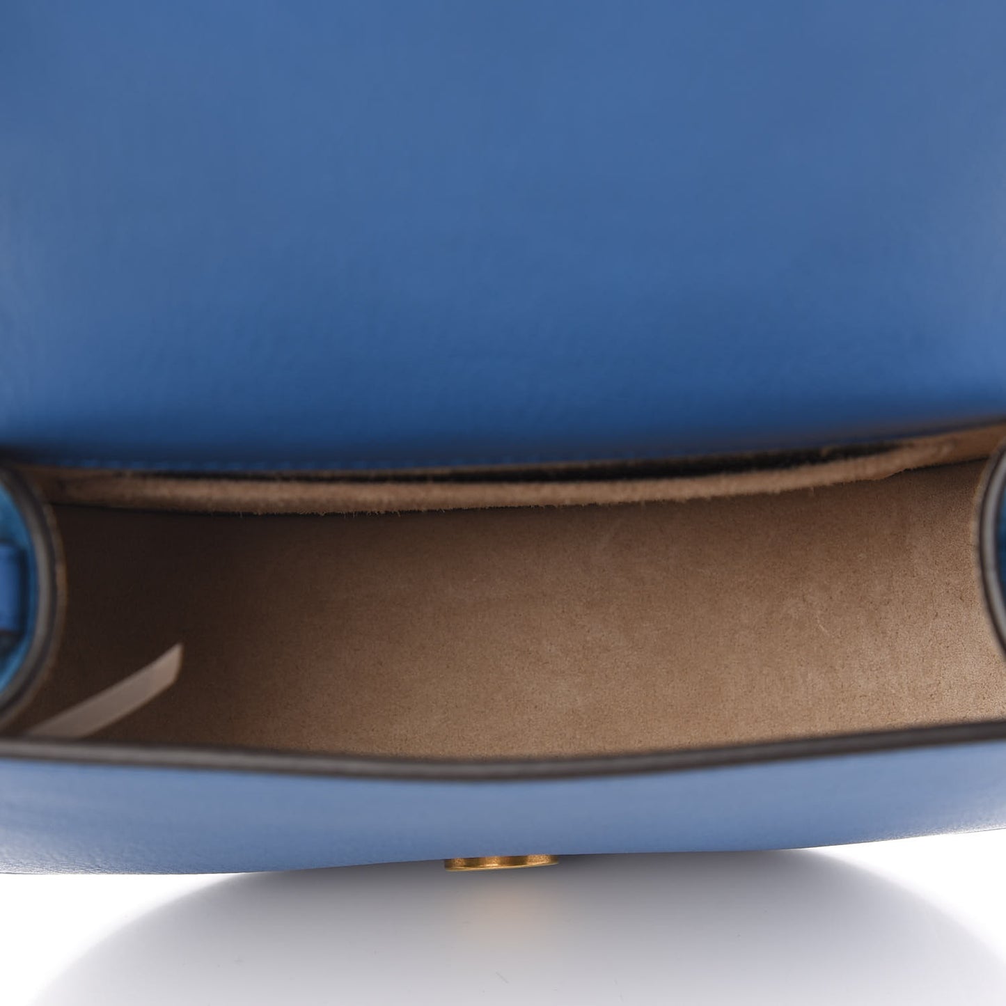 Calfskin Suede Small Nile Bracelet Bag Smoky Blue