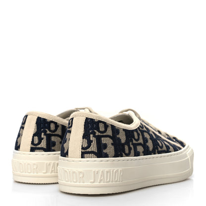 Christian Dior Canvas Oblique Walk'N'Dior Low Top Sneakers 35 Deep Blue 4 of 7