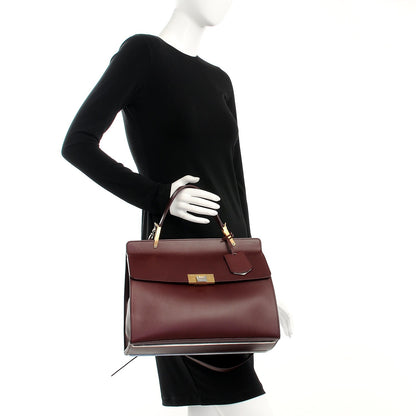 Balenciaga Smooth Calfskin Le Dix M Cartable Shoulder Bag Aubergine 3 of 10