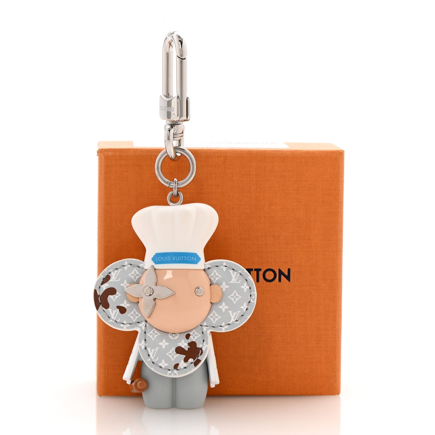 Resin Monogram Vivienne Baker Bag Charm Key Holder Multicolor