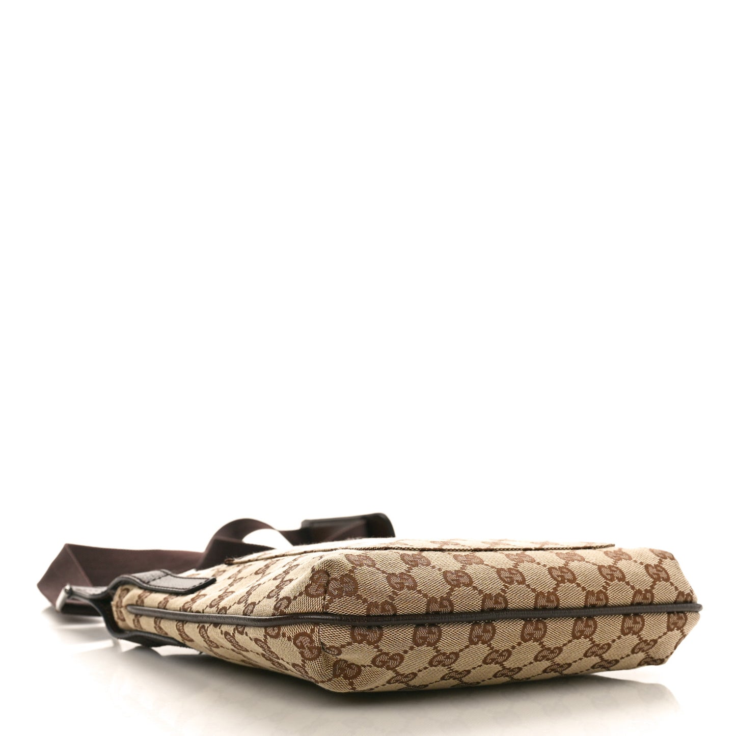 Monogram Flat Messenger Bag Dark Brown