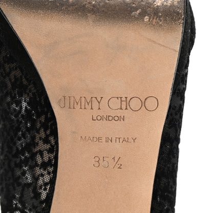 Jimmy Choo Suede Mesh Vivid Ankle Booties 35.5 Black 7 of 9