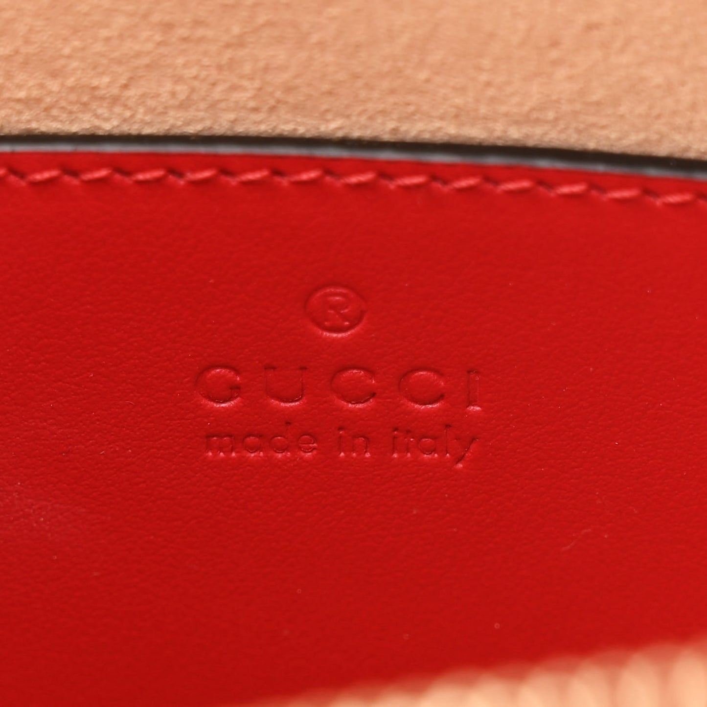 Calfskin Matelasse Diagonal Mini Interlocking G Heart Shoulder Bag Hibiscus Red