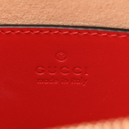 Gucci Calfskin Matelasse Diagonal Mini Interlocking G Heart Shoulder Bag Hibiscus Red 6 of 10
