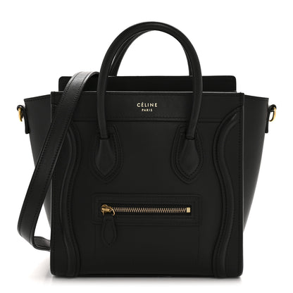 Celine Smooth Calfskin Nano Luggage Black 1 of 13