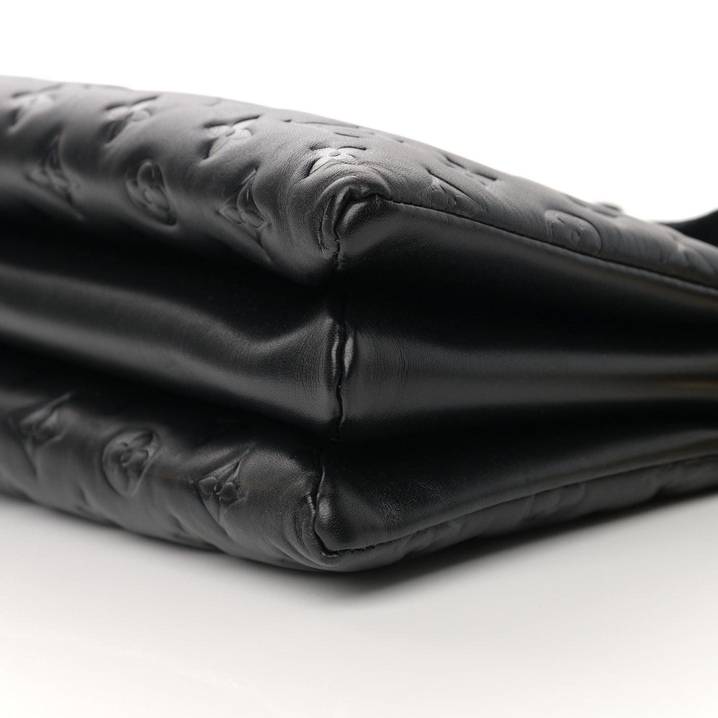 Lambskin Embossed Monogram Coussin PM Black