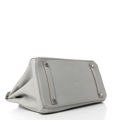 Hermes Taurillon Clemence Birkin 35 Gris Perle 3 of 13