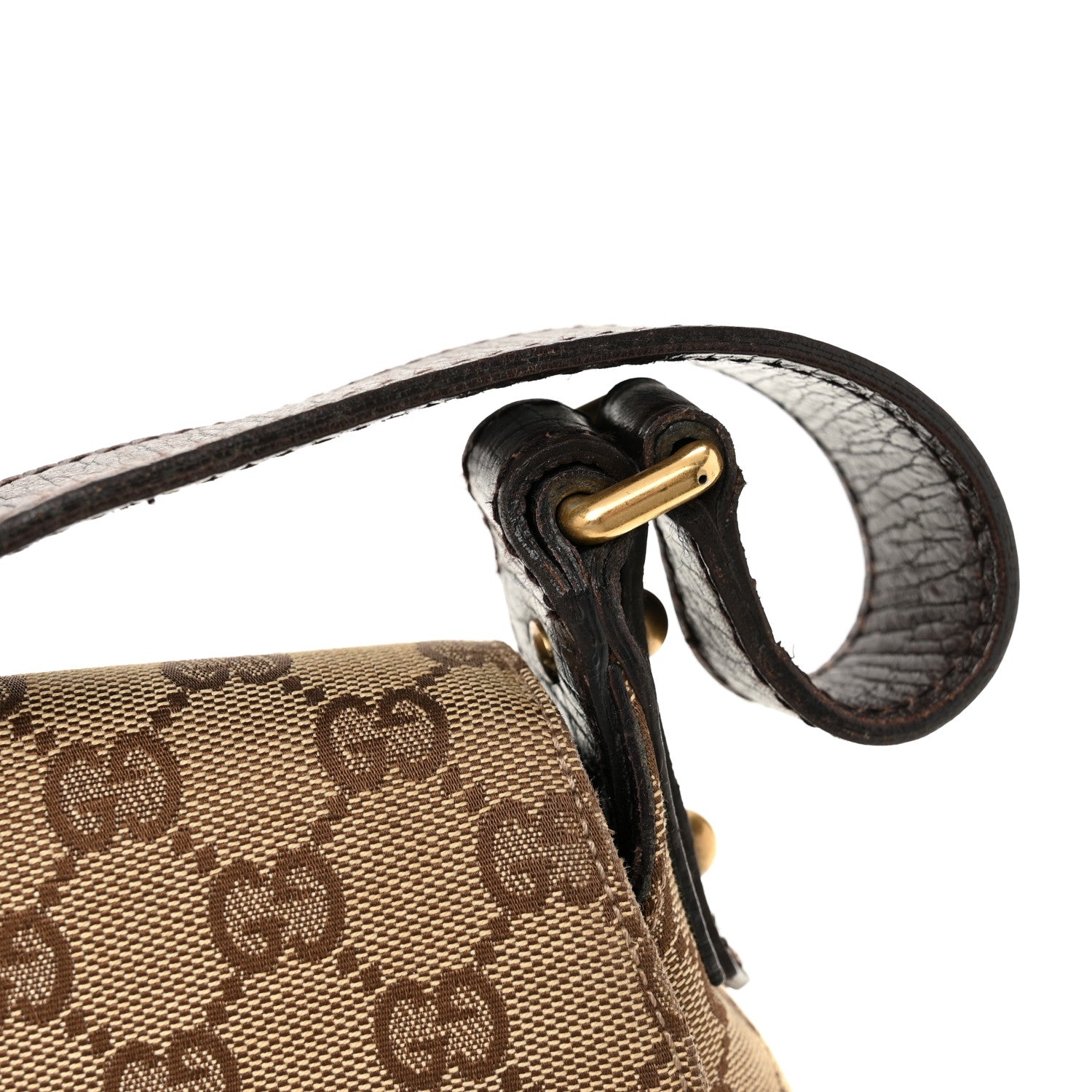 Gucci Monogram Horsebit Chain Flap Shoulder Bag Brown 14 of 15